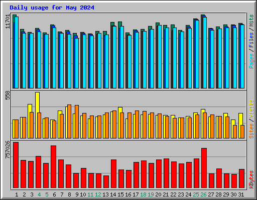 Daily usage for May 2024