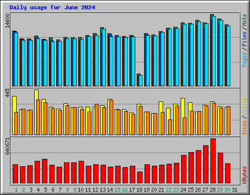 Daily usage for June 2024