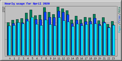 Hourly usage for April 2020