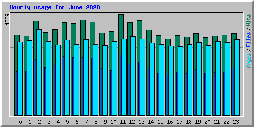 Hourly usage for June 2020