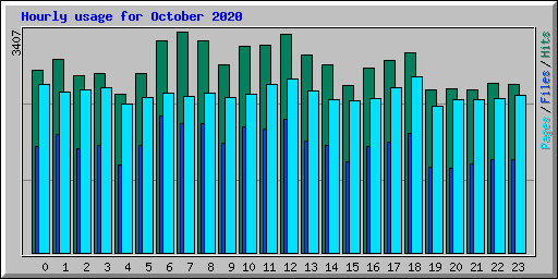 Hourly usage for October 2020