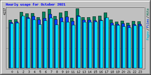 Hourly usage for October 2021