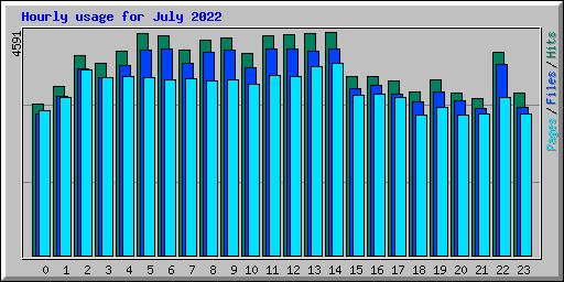 Hourly usage for July 2022