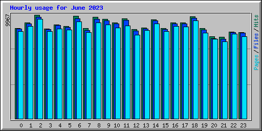 Hourly usage for June 2023