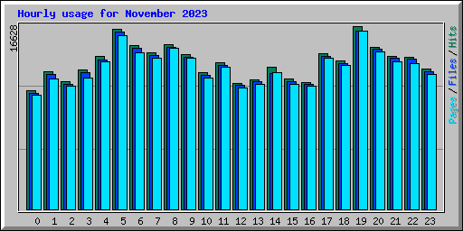 Hourly usage for November 2023