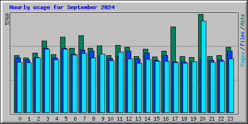 Hourly usage for September 2024