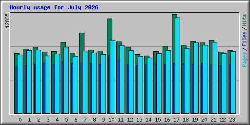 Hourly usage for July 2026